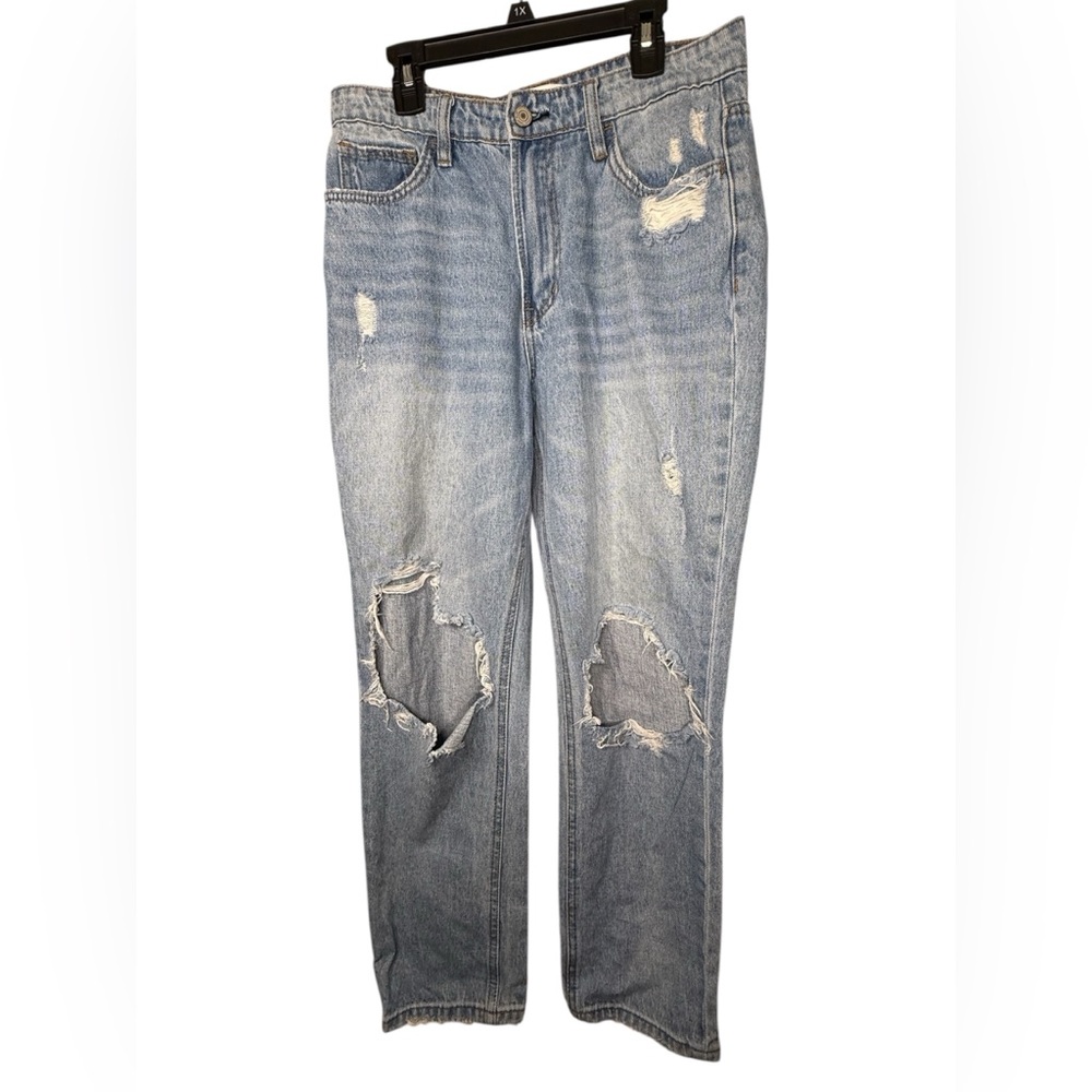 Vervet Blue Women’s Emma Denim Distressed Mom Jeans